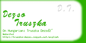 dezso truszka business card